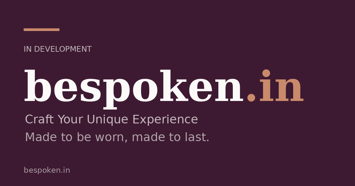 Link preview image for bespoken.in